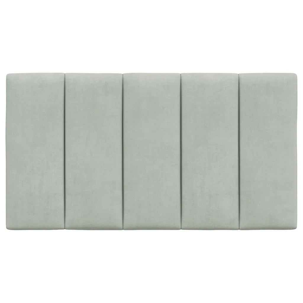 Cuscino Testiera Hanko Grigio Chiaro 90 cm in Velluto CFW6634825