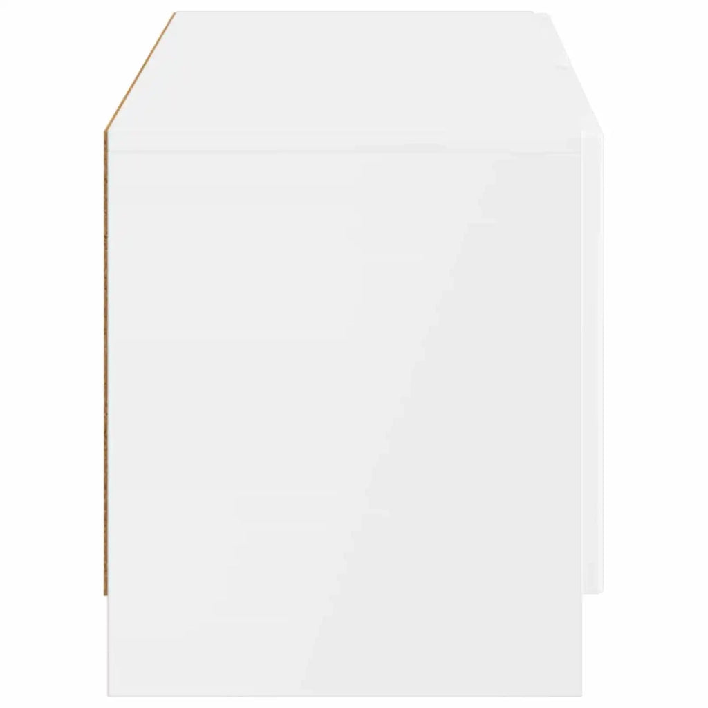 Mobile TV Bianco Lucido Legno ingegnerizzato 897779