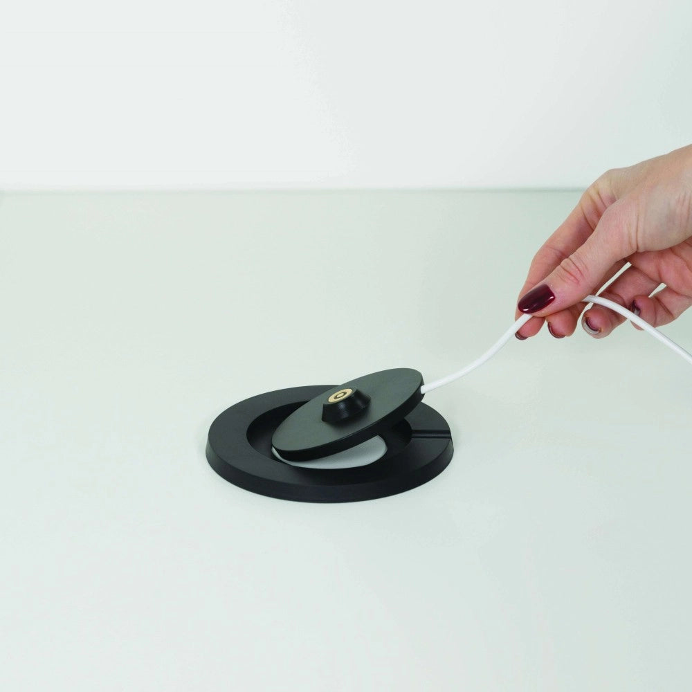 Zafferano Sister Light Wi-fi Lampada a led smart da tavolo Nero Perlato ricaricabile e dimmerabile