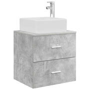 Mobile Lavabo | Armadio Lavabo da Parete Grigio Cemento 53 x 34,5 x 63 cm
