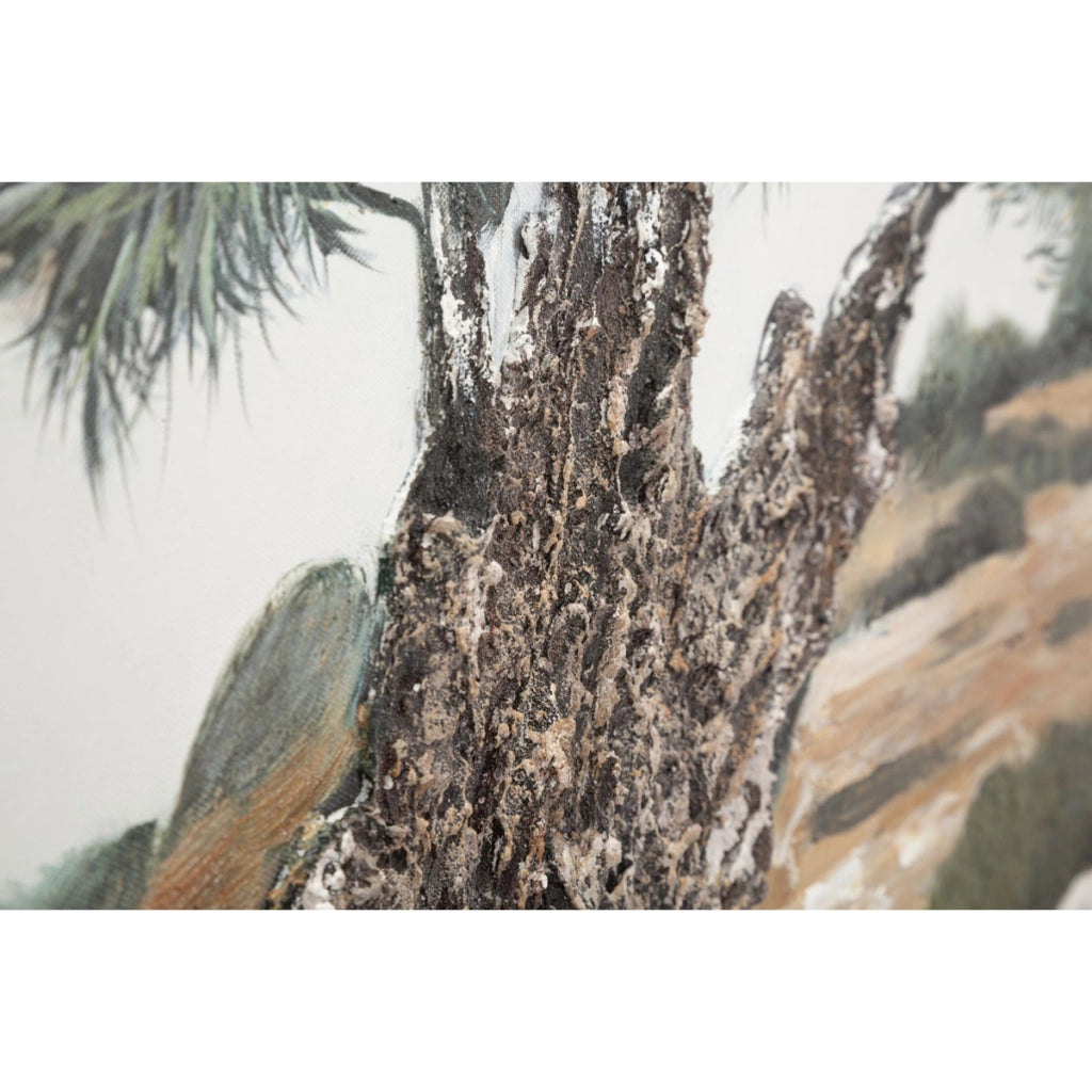 Stampa su Tela Albero 1, Multicolore, Legno, 120x3,8x80 cm