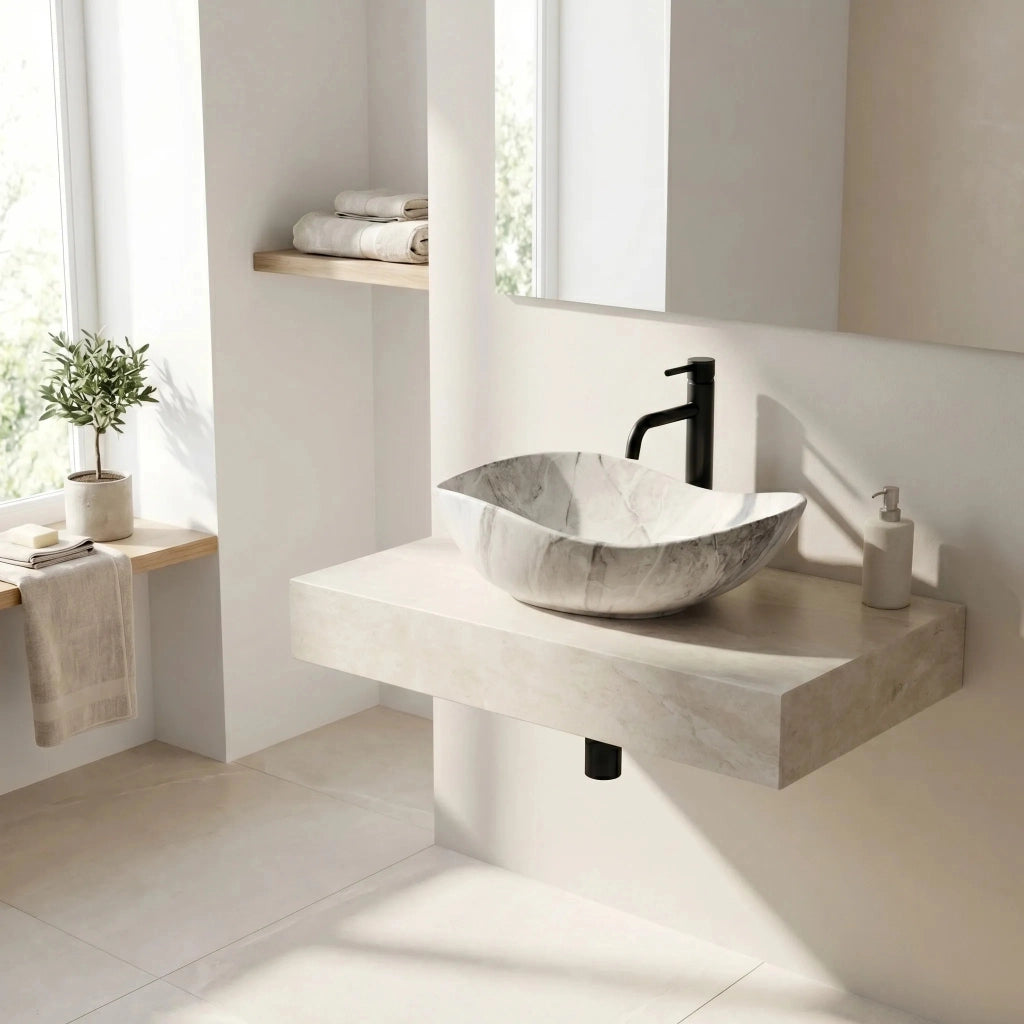 Lavabo Da Appoggio Rea Dora Stone