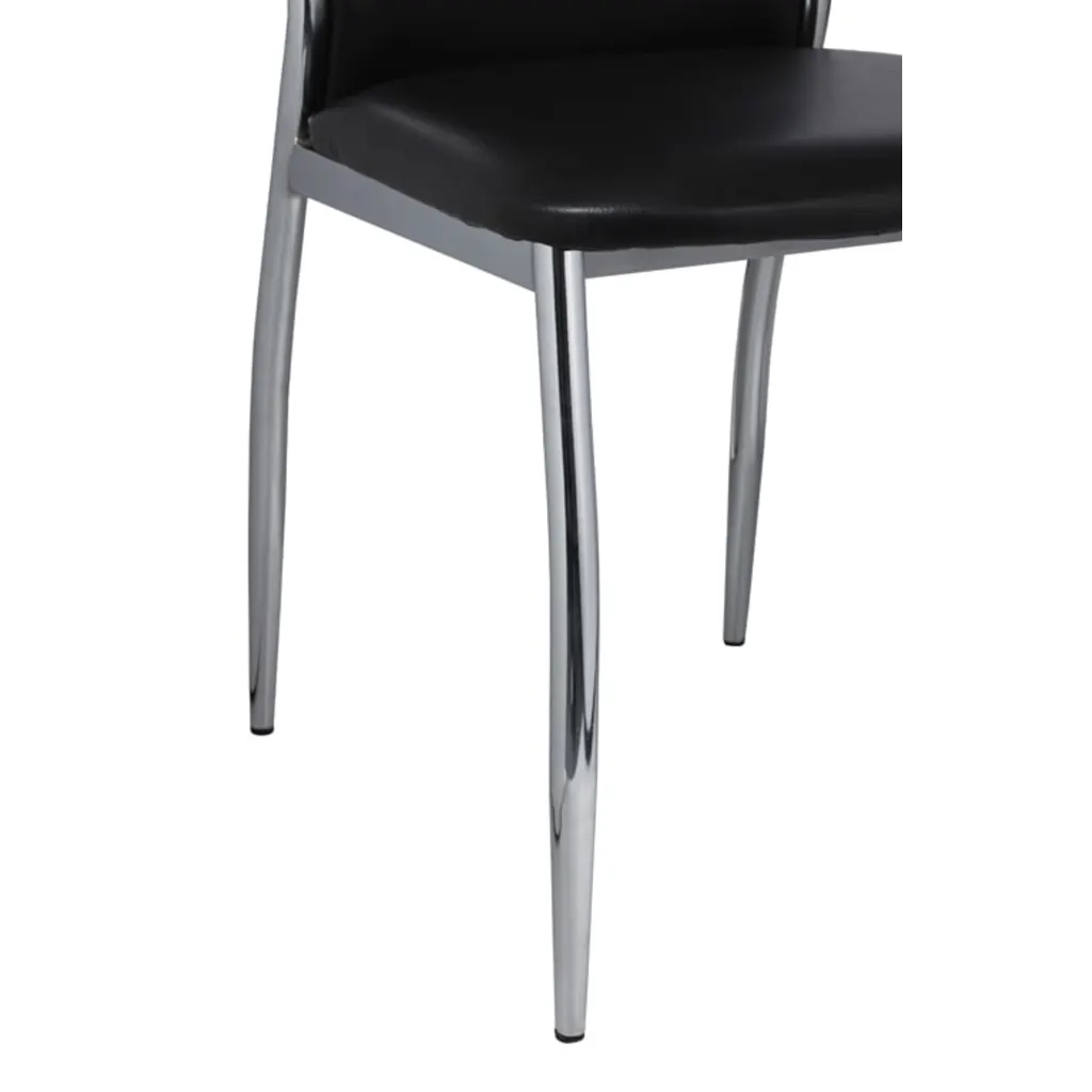 Sedie da Pranzo 6 pz Nere in Similpelle cod mxl 17844