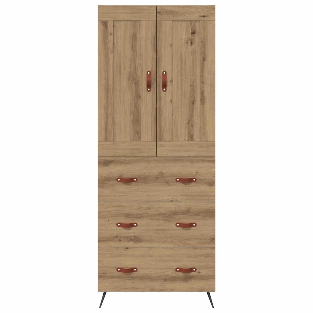 Credenza | Madia | Buffet da pranzo | Armadio da pranzo con cassetto Rovere artigianale 69,5 x 34 x 180 cm