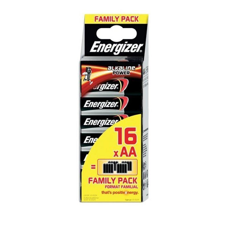 Energizer 627504 Alkaline Power Pile Stilo AA 1.5V Confezione da 16 Pezzi