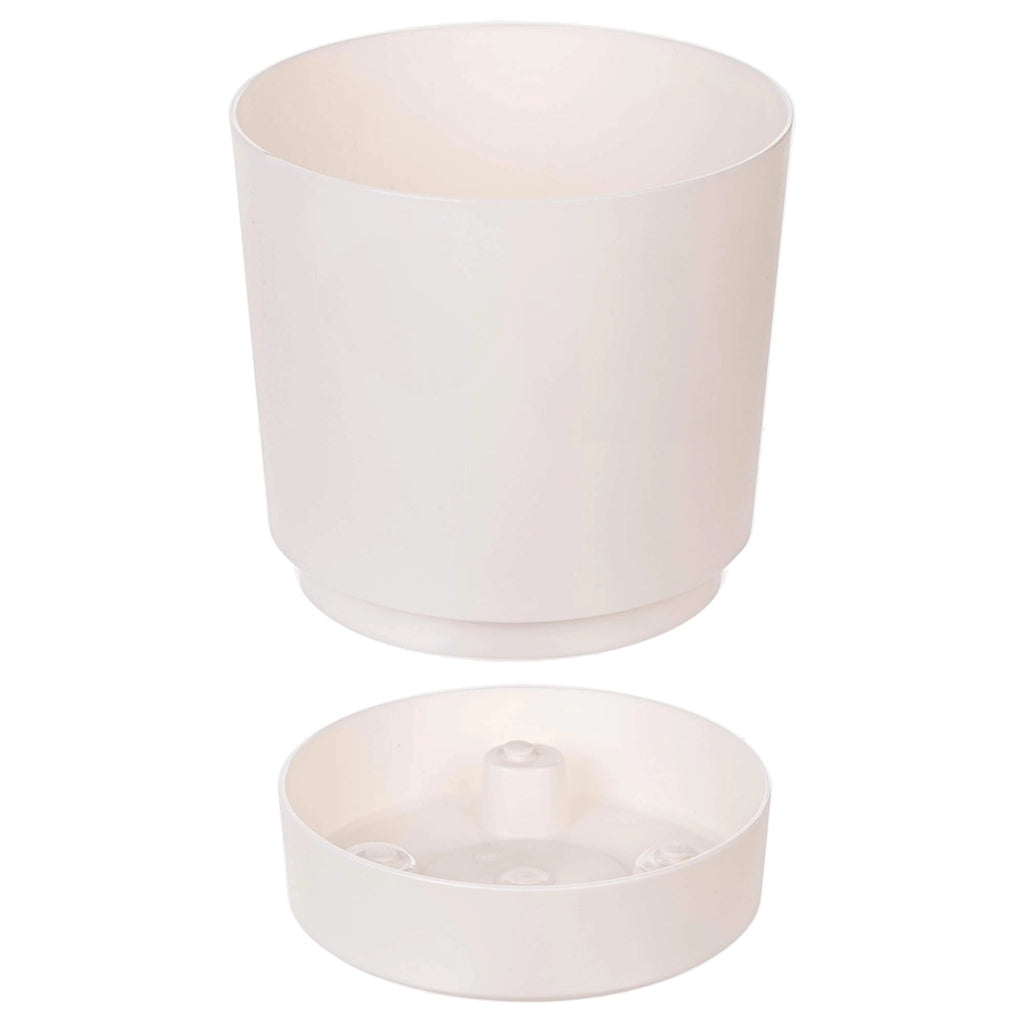 Vaso da fiori KADAX con supporto, rotondo, in plastica, 34,5 cm