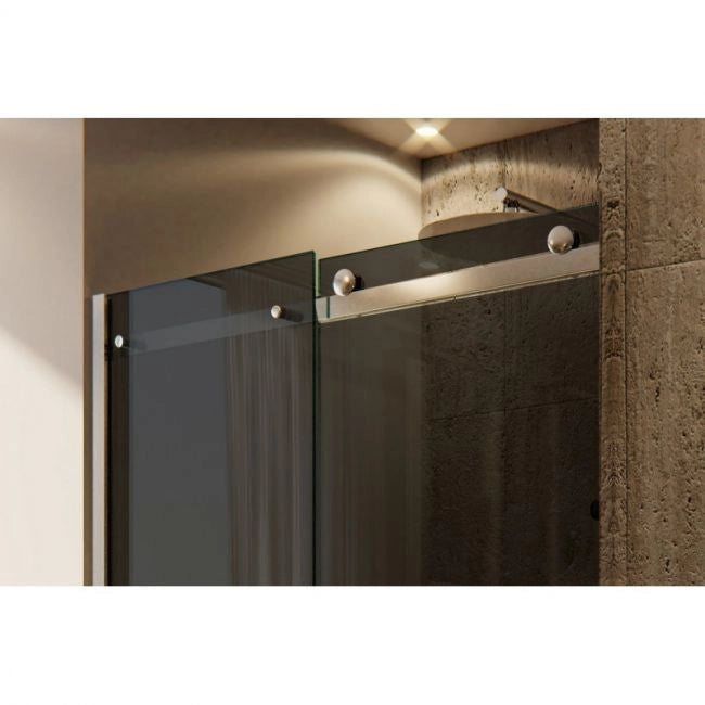 Box doccia Cristallo 8 mm frameless - 1 lato apertura scorrevole fume' anticalcare - Misura: 120 x h195 cm