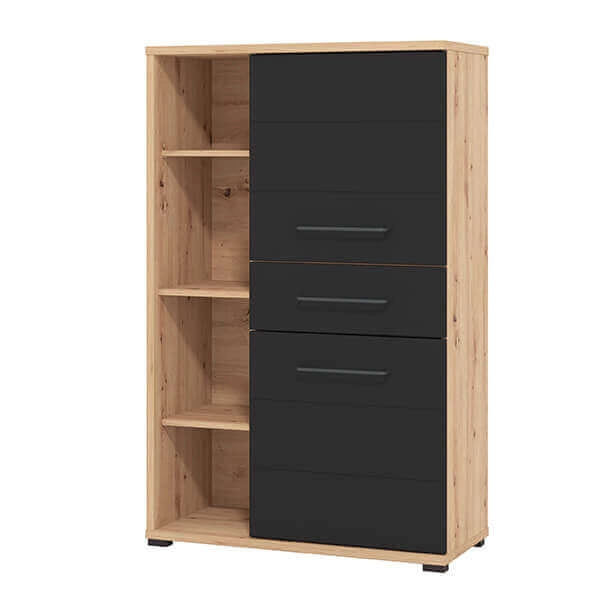 madia due ante quattro cassetti moderna cm 89 5x40x141 5 h - ELLI