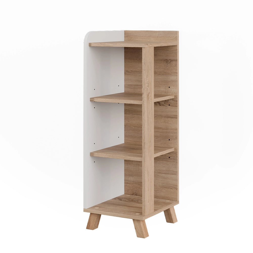 Vicco Mensola da bagno Sonoma/Bianco 30 x 90 cm con 4 ripiani
