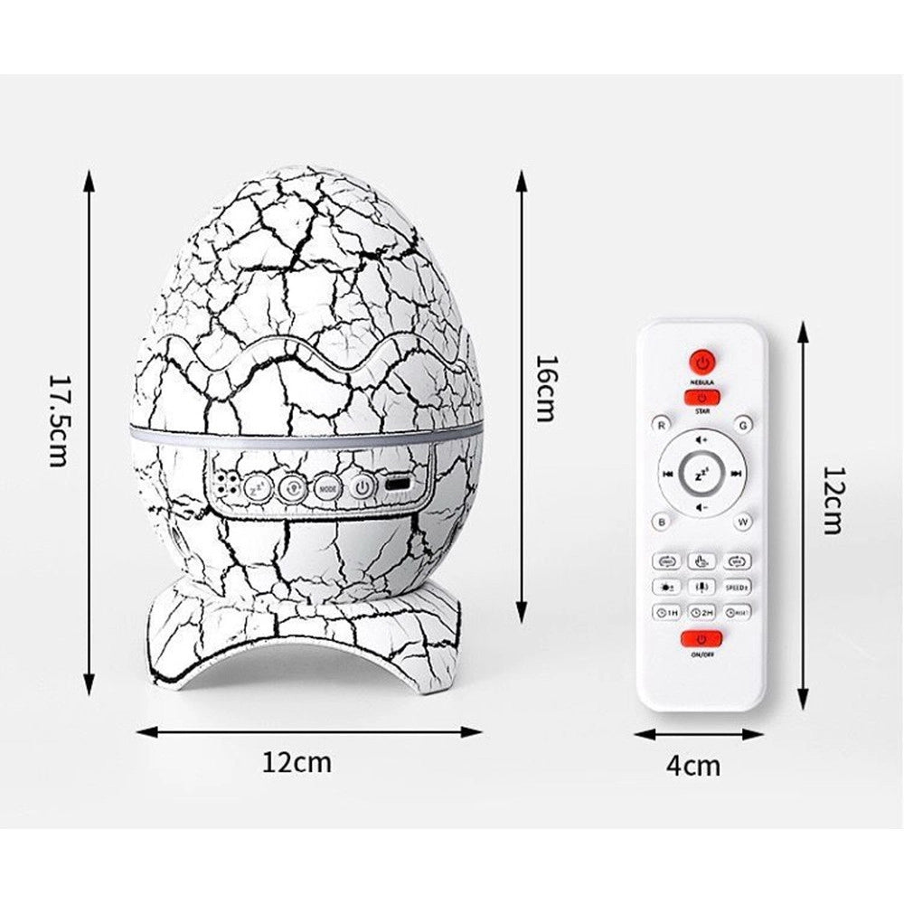 Trade Shop - Proiettore Con Lettore Musicale Wireless Dinosaur Egg Galaxy Starry Sky Telecomando -
