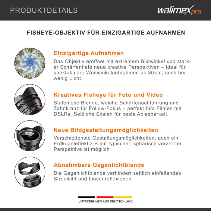 8/3,8 Fisheye II Video APS-C Nikon F