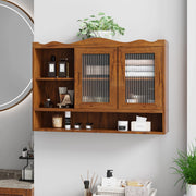 OKWISH Armadietto Pensile con 2 Ante Scorrevoli e 3 Ripiani Rimovibili, per Bagno o Cucina, 90×20×60 cm