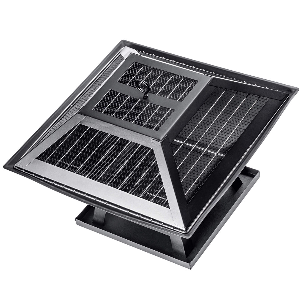 Barbecue a carbone da giardino KADAX, braciere, griglia con coperchio, 46 cm