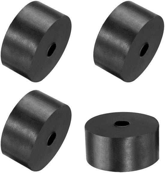 Supporti di fissaggio 4 pezzi - Gomma - 40 mm diametro esterno - 20 mm altezza - Pads antisismici - Pads di dumperia per mobili - Pads antisismici per mobili