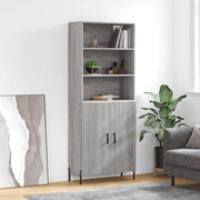 Credenza Grigio Sonoma 69,5x34x180 cm in Legno Multistratocod mxl 125590
