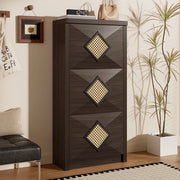 SCARPIERA 3 ribalte 54x25x115 cm Effetto legno marrone scuro