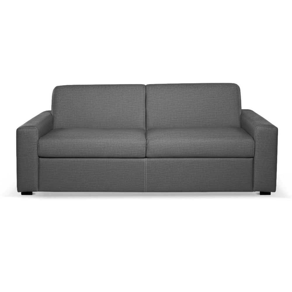 Divano letto 3 posti Flash tessuto Queens colore cenere 200x98x86h