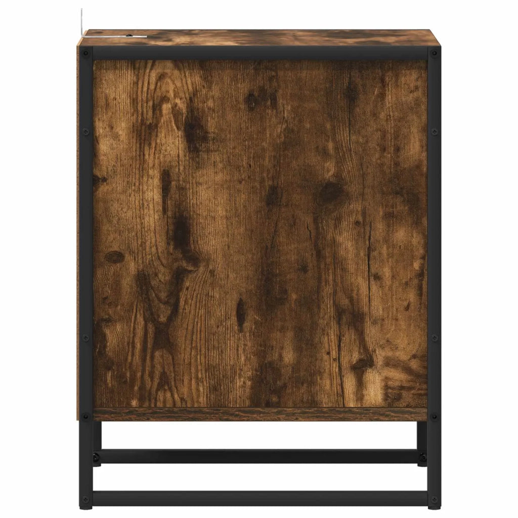 Comodino con cassetto 2 pcs Quercia Fumosa 39,5 x 30 x 50 cm 886659