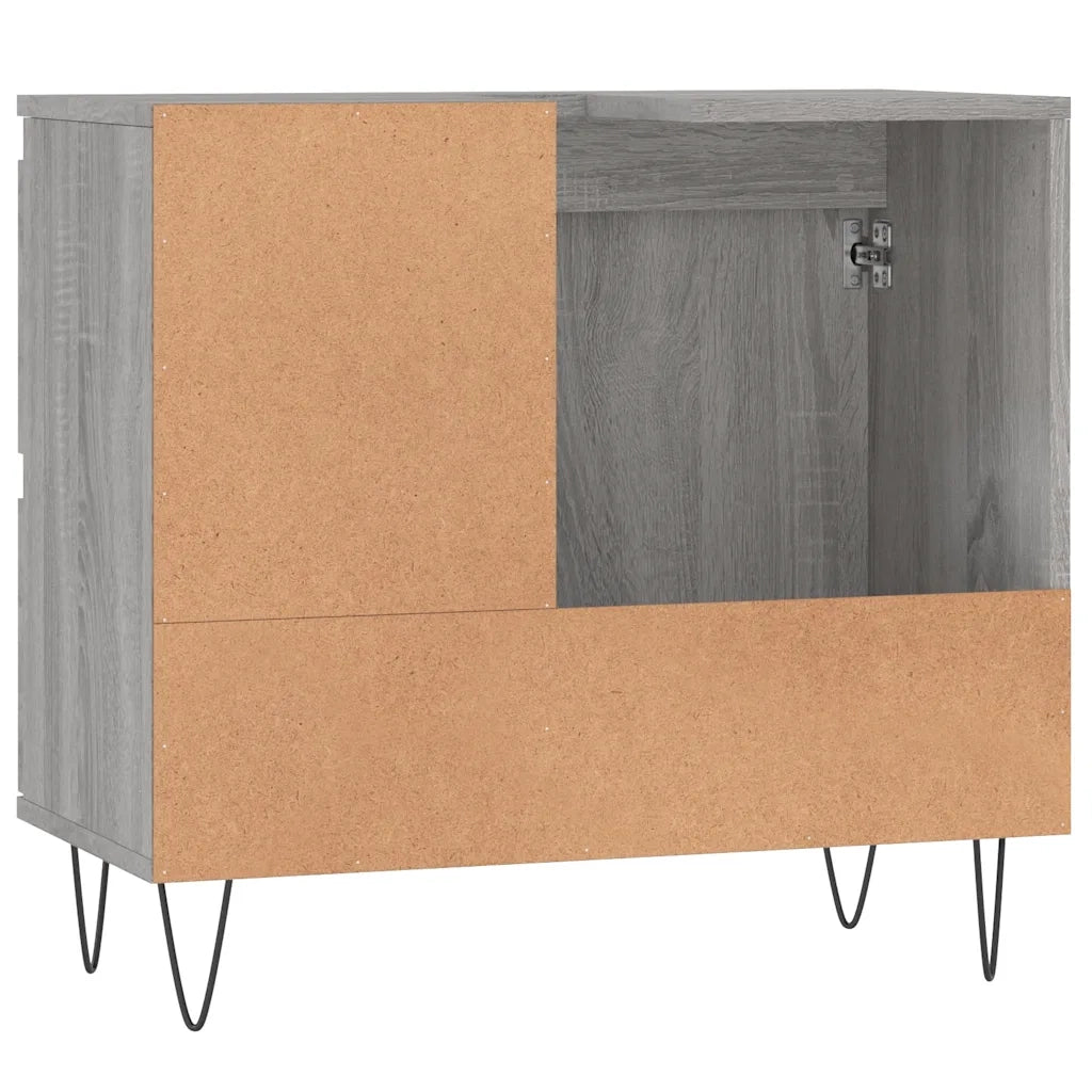 Armadietto Bagno Grigio Sonoma 65x33x60 cm in Legno Multistrato 831610