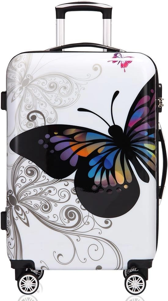 Monzana Trolley Butterfly Valigia a Guscio Rigido L Manico Telescopico Alluminio Ruote girevoli 360°