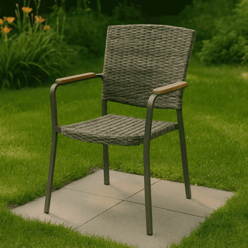 Sedia da pranzo SINTRA Dining Alu Rattan - HARTMAN