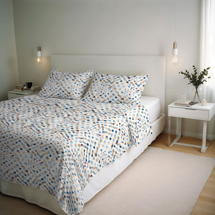 Copripiumino Matrimoniale con Stampa sul Sacco e Federe Linea River Tarim