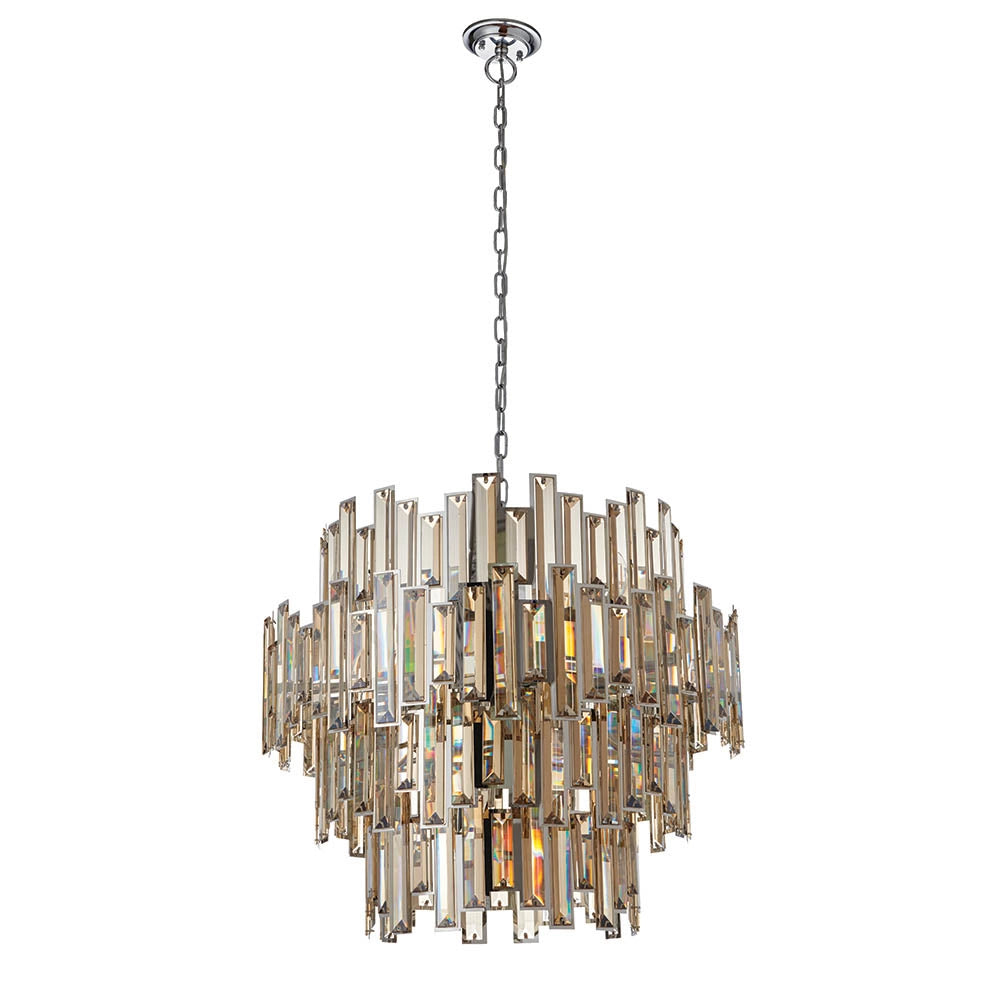 Lampadario Viviana Endon cristallo champagne 15xE14