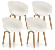 Set 4 Sedie 58x51x78 cm in Polipropilene Bianco