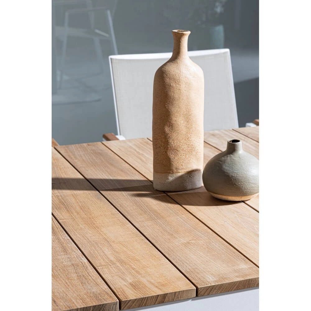 Tavolo da Giardino in Alluminio e Teak 180x90 cm - HIGHLANDER