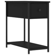 Comodino | Armadio da Notte | Mobiletto da notte Nero 30x60x60 cm in Legno Multistrato