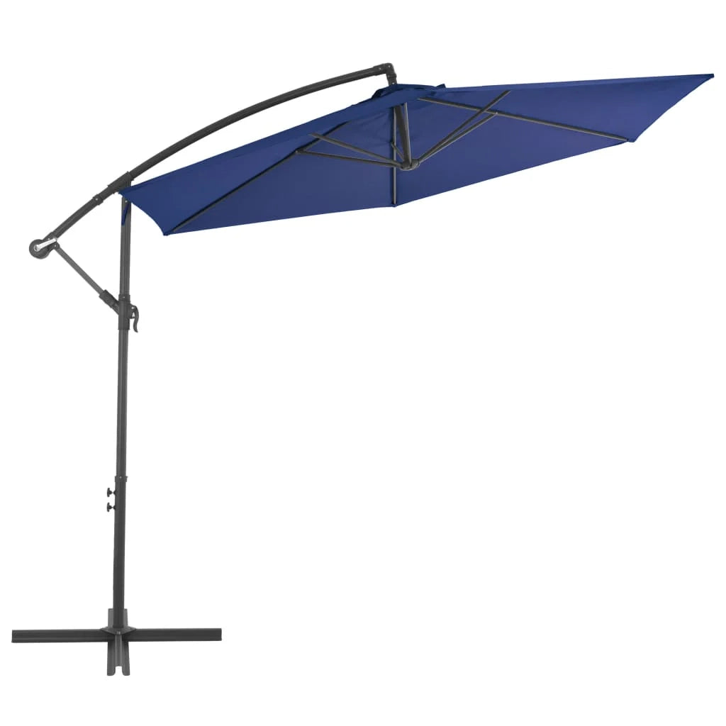Ombrellone a braccio con palo in alluminio blu da 300 cm 02_0008479