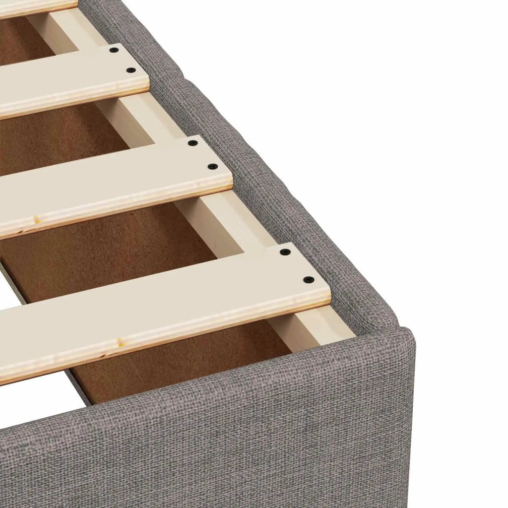 Letto box spring con materasso Tortora 120 x 200 cm Tessuto 3454117