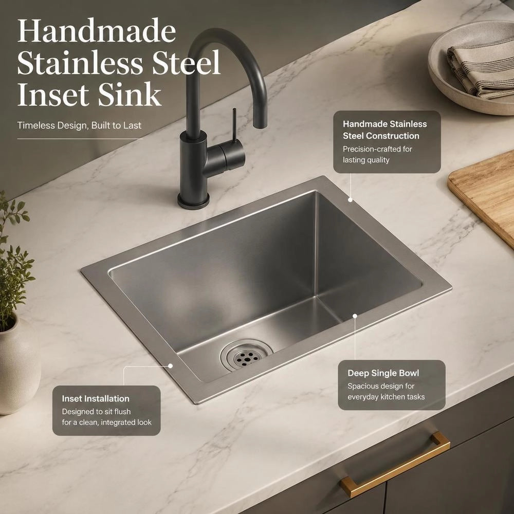 Handmade Stainless Steel Built-in Sink