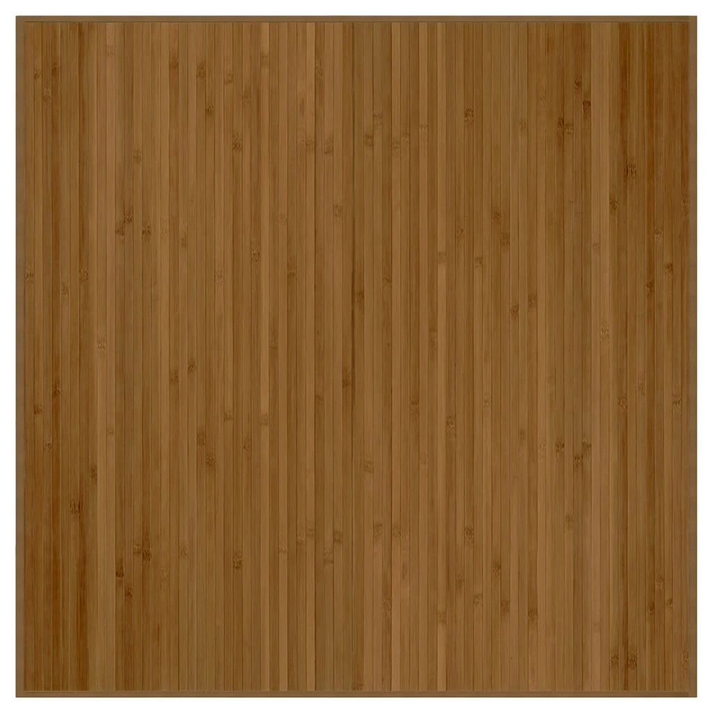 Tappeto Quadrato Marrone 100x100 cm in BambÃ¹