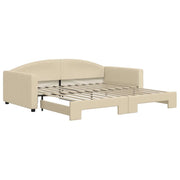 Divano letto | Sof¨¤ letto | Letto singolo Estraibile Crema 100x200 cm in Tessuto