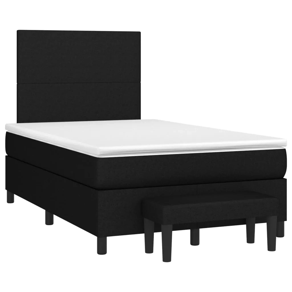 Giroletto a Molle con Materasso Nero 120x200 cm in Tessuto 3136423