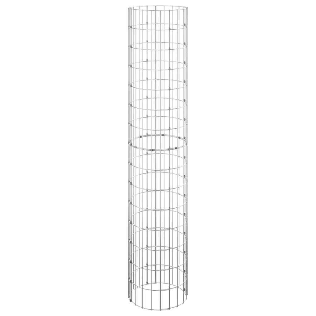 Fioriere Gabbione Circolare 3 pz in Acciaio Zincato Ø30x150 cm 152021