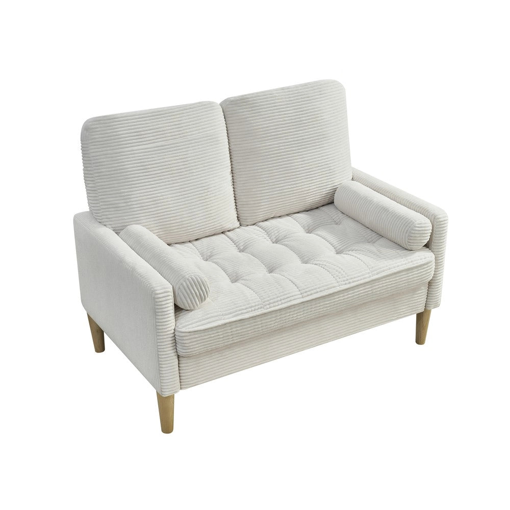 Divano 2 posti in tessuto con cuscini imbottito ¨C Minimal ¨C compatto stile scandinavo