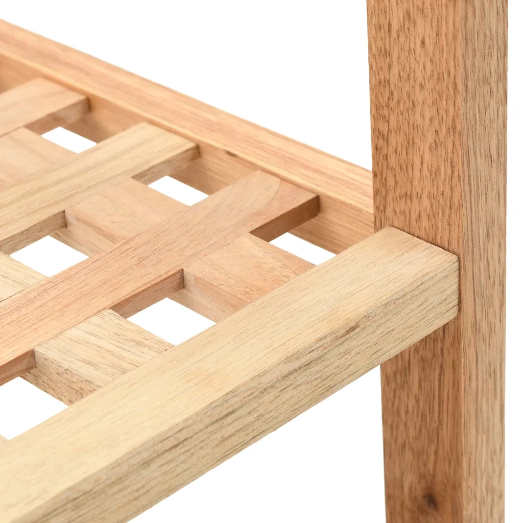 Scarpiera-Scaffale per scarpe in Legno Massello di Noce 69x26x40 cm