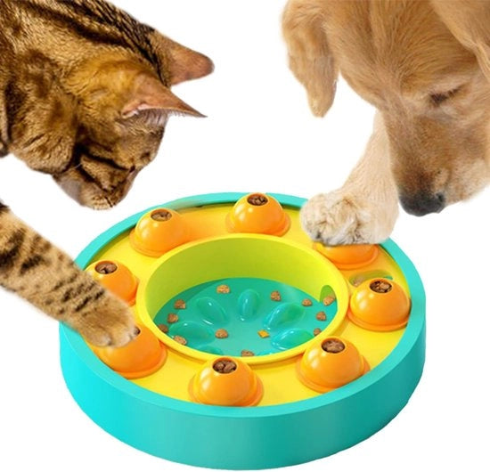 Puzzolante ciotola per gatti - Rientrante ciotola per gatti - Ciotola anti scoperlo - Ciotola a puzzle per gatti - Ciotola a rientro per gatti