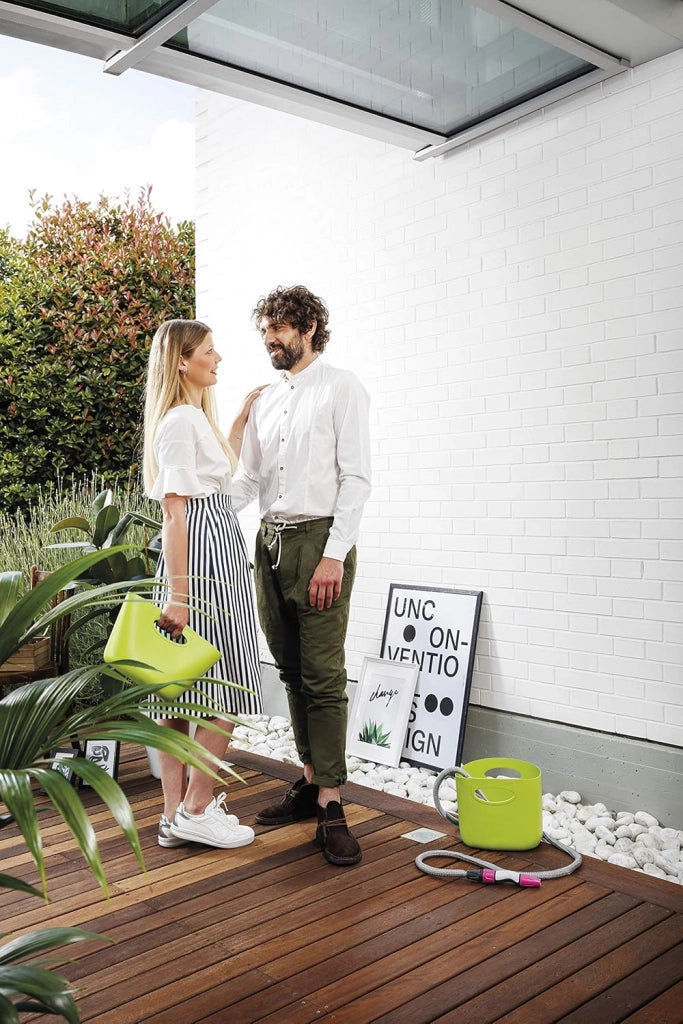 TUBO ESTENSIBILE PER GIARDINO IN KIT 'AQUAPOP 30' col. verde  - GF