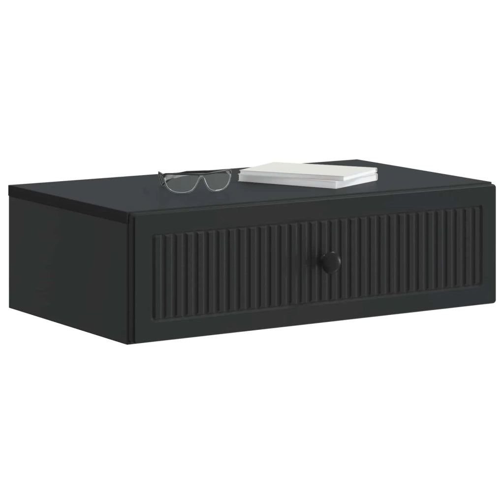 Tavolino da Parete Laterale Nero 59 x 34,5 x 17 cm 897976