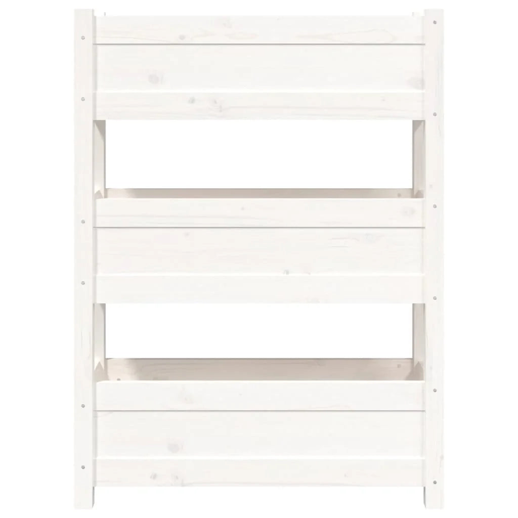 Fioriera rialzata per piante e fiori terrazza giardino 77 x 25 x 104,5 cm legno massello di pino bianco 02_0037845
