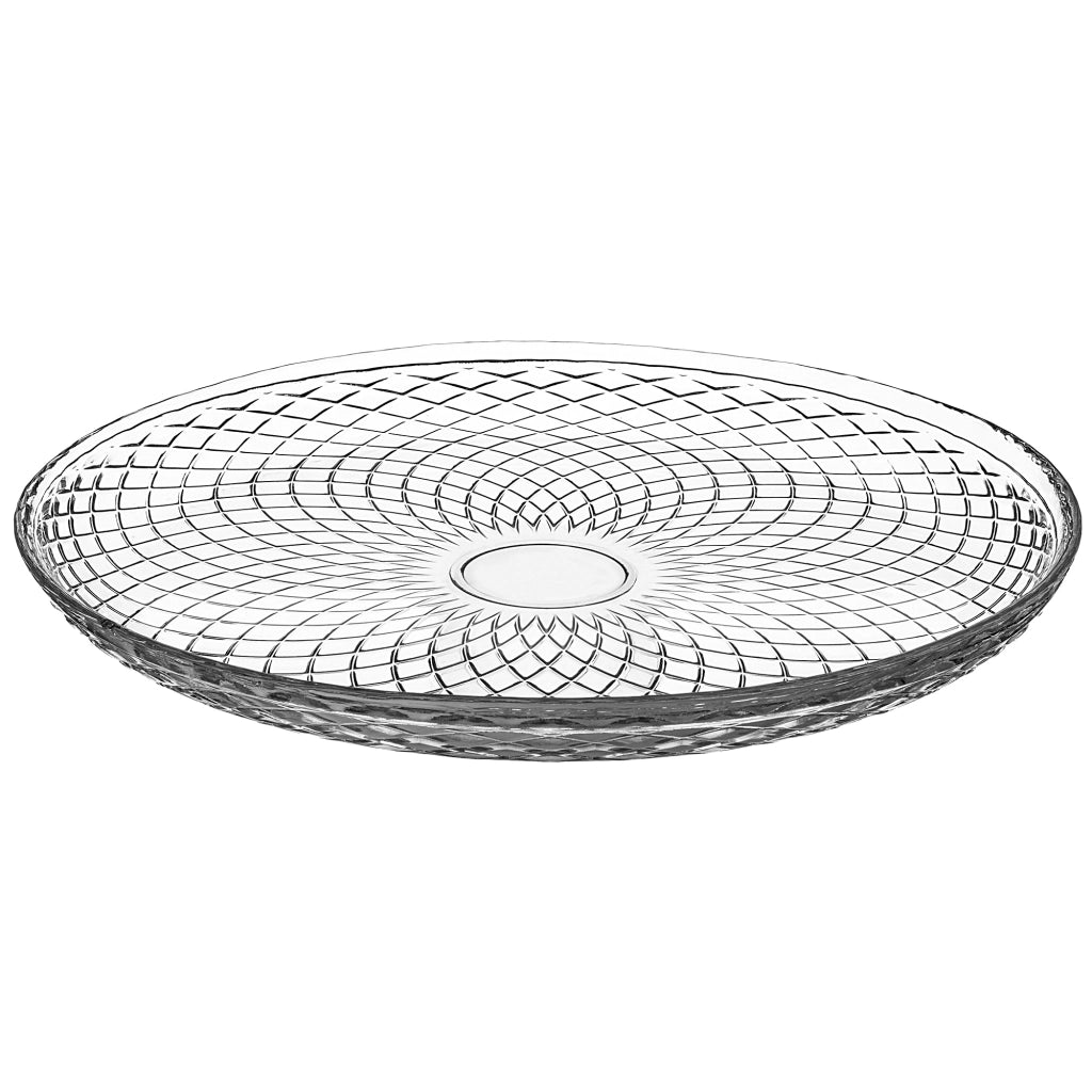 KADAX Set di 2 piatti piani da 30 cm, piatti grandi in vetro rotondi e piatti