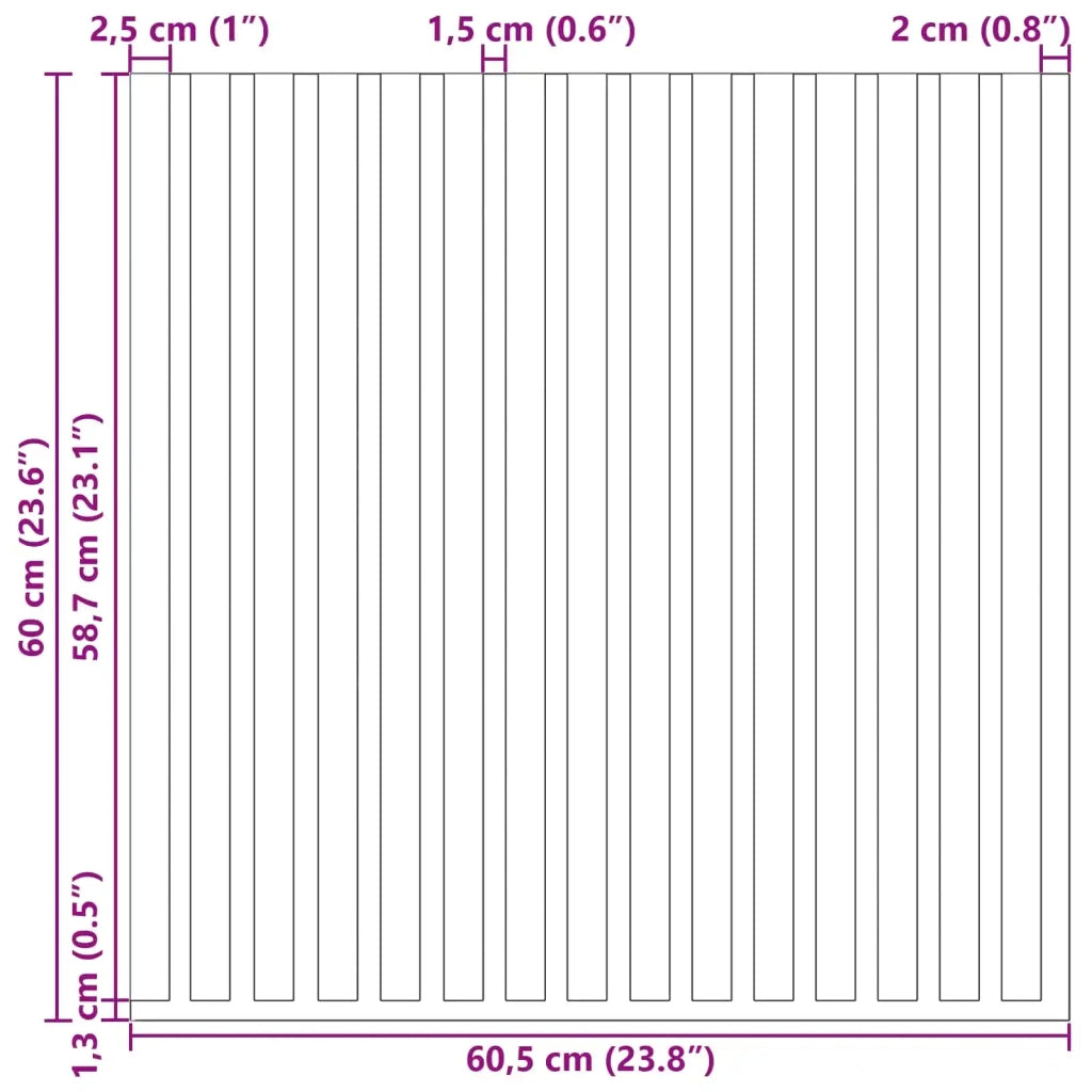 Pannelli da parete 2 pz Grigio 60,5 x 60 cm CFW1521467