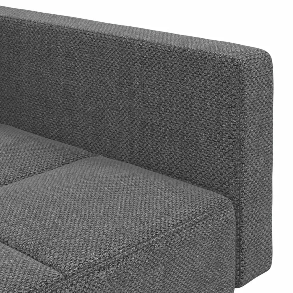 Divano Letto a 2 Posti con 2 Cuscini Grigio Chiaro in Tessuto 375799