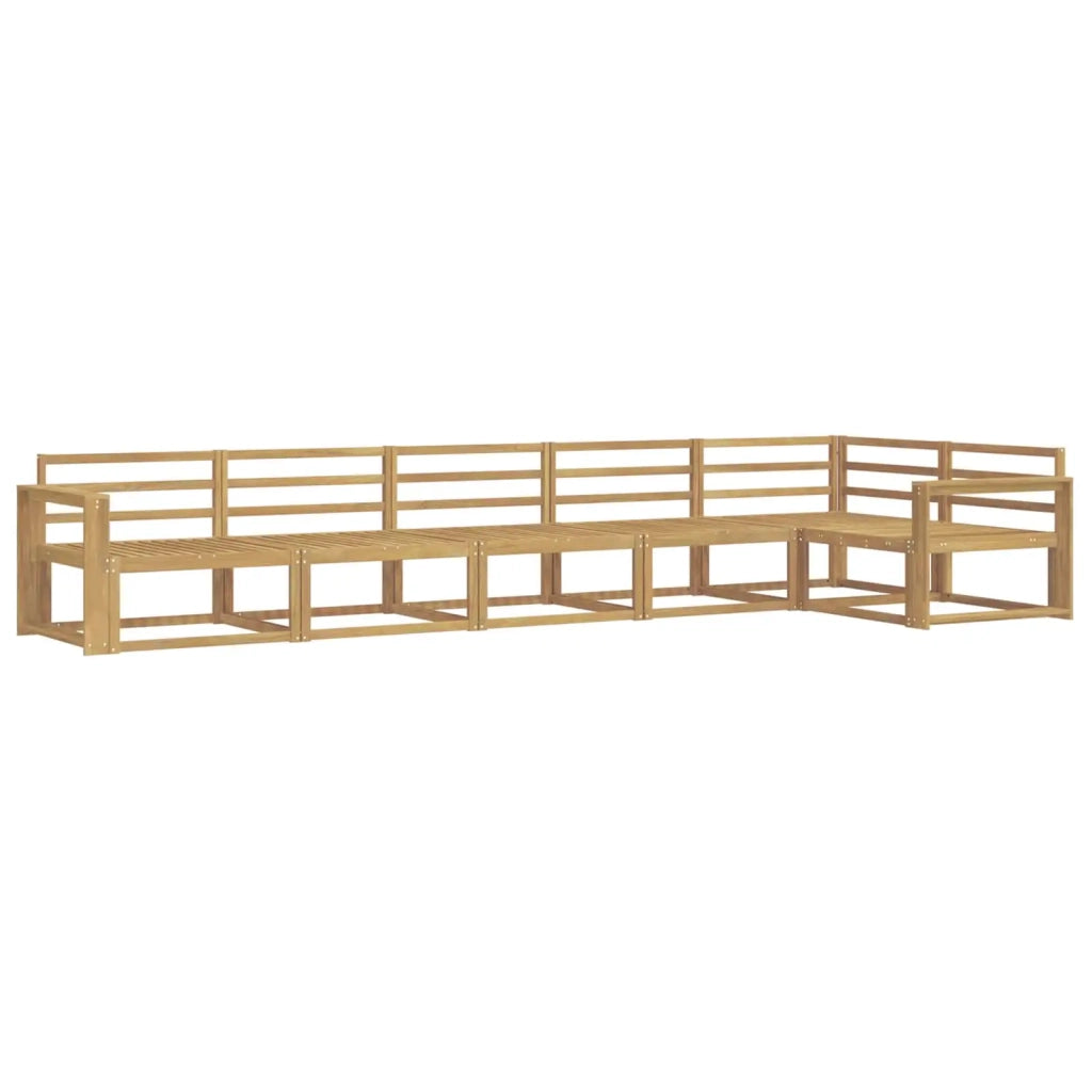 Set di divani da esterno 6 pcs Bianco 410 x 172,5 x 73 cm 3386518