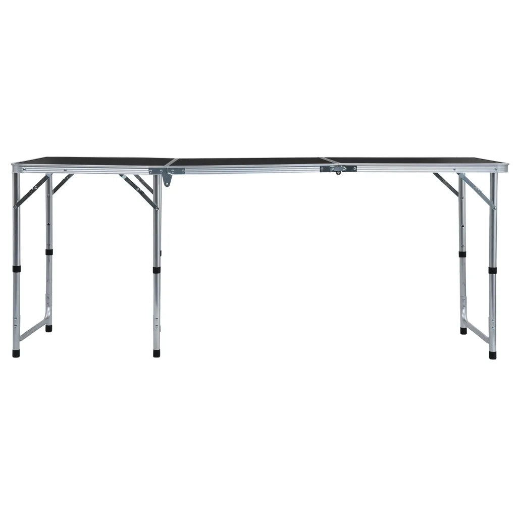 Tavolo da Campeggio Pieghevole in Alluminio Grigio 180x60 cm CFW6012348