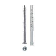 Fischer 506476 Tassello nylon prolungato con vite 8x120 mm testa svasata piana impronta TORX SXRL confezione da 50 pezzi colore Bianco