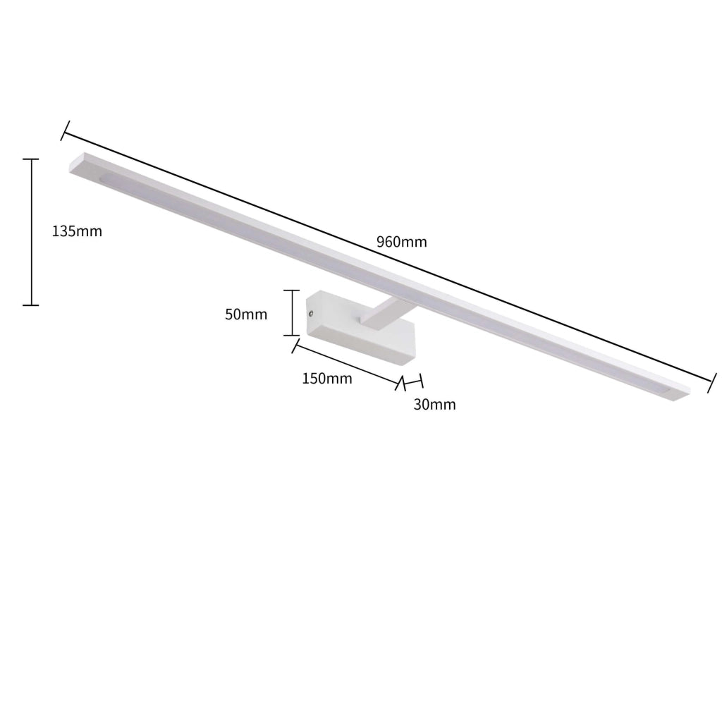 Applique Isla XXL bianca LED 32W 4000K IP44 Light Prestige
